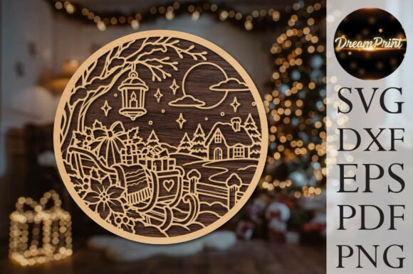Christmas Sleigh Winter SVG