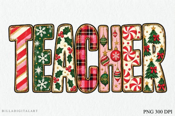 Christmas Teacher PNG, Christmas Tree Pa