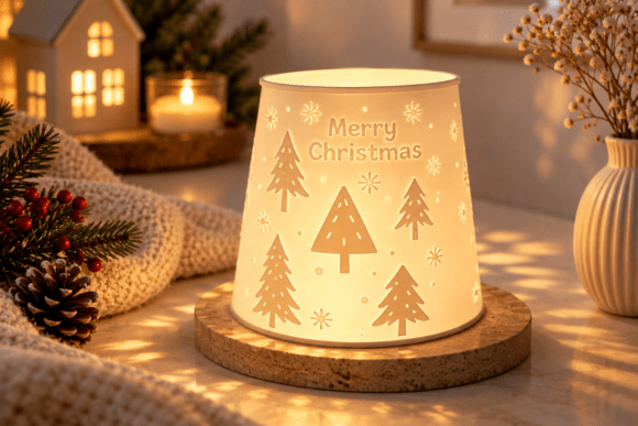 Christmas Tree Tealight Lantern STL – 3D Printable Holiday Candle Holder - Image 3