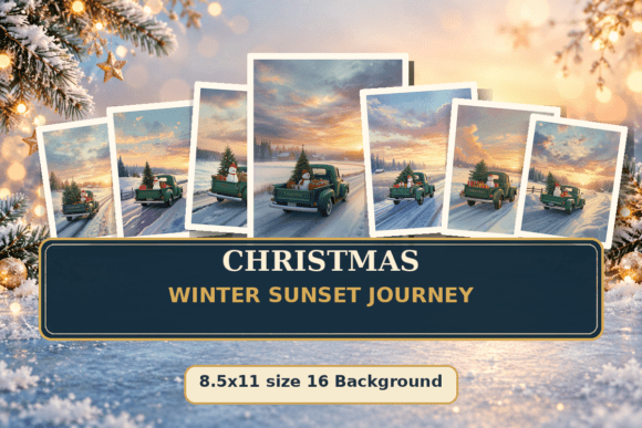Christmas Winter Sunset Journey