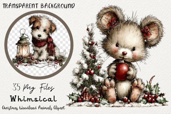 Christmas Woodland Animals Clipart