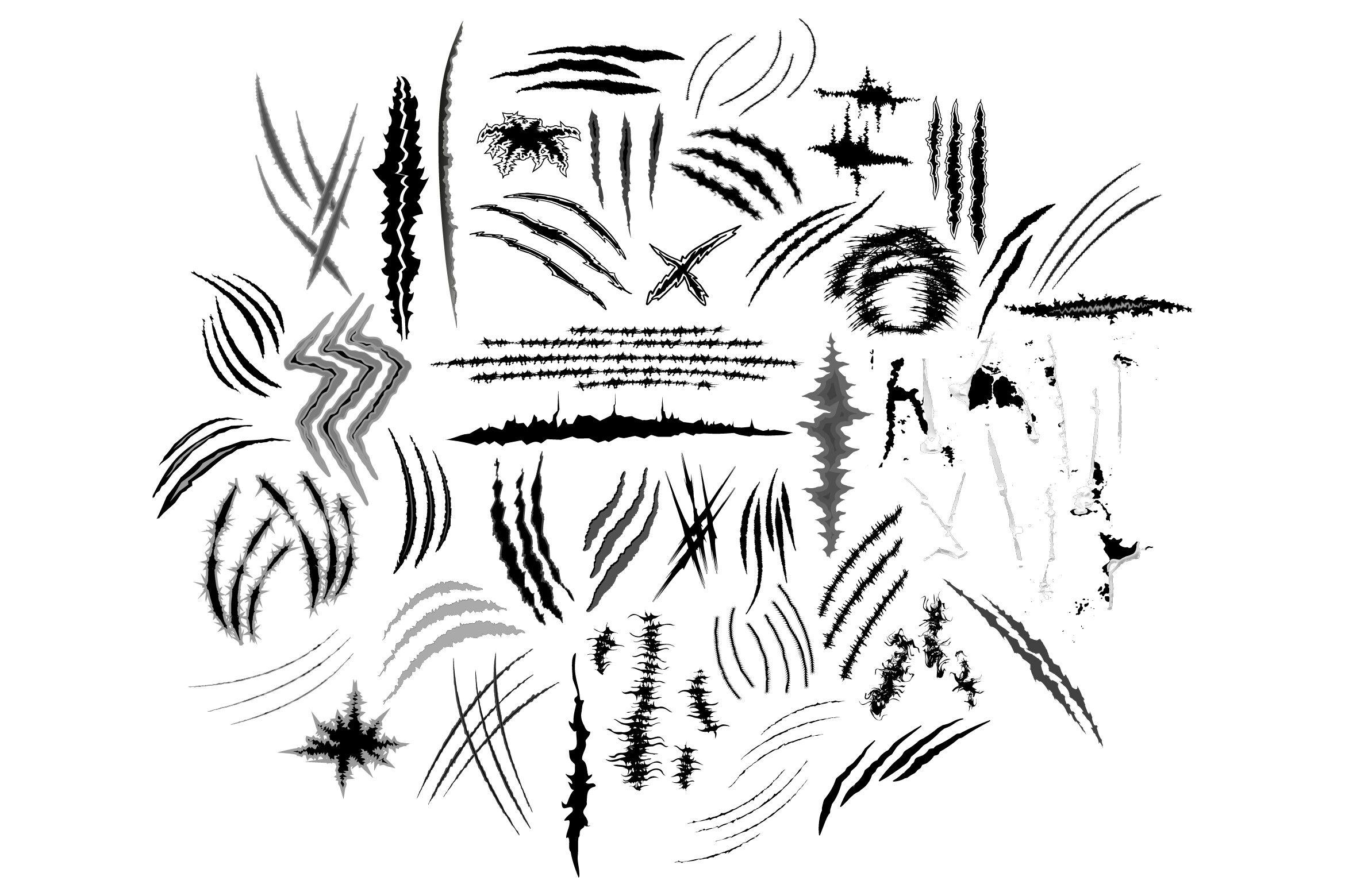 Claw Marks - 50 Scratch Elements