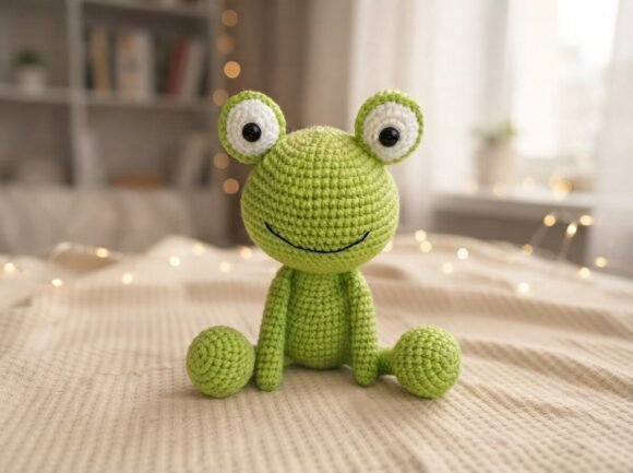 Clover Frog Crochet Pattern