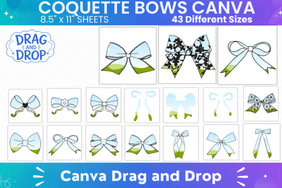 Coquette Bow Canva Frame Template