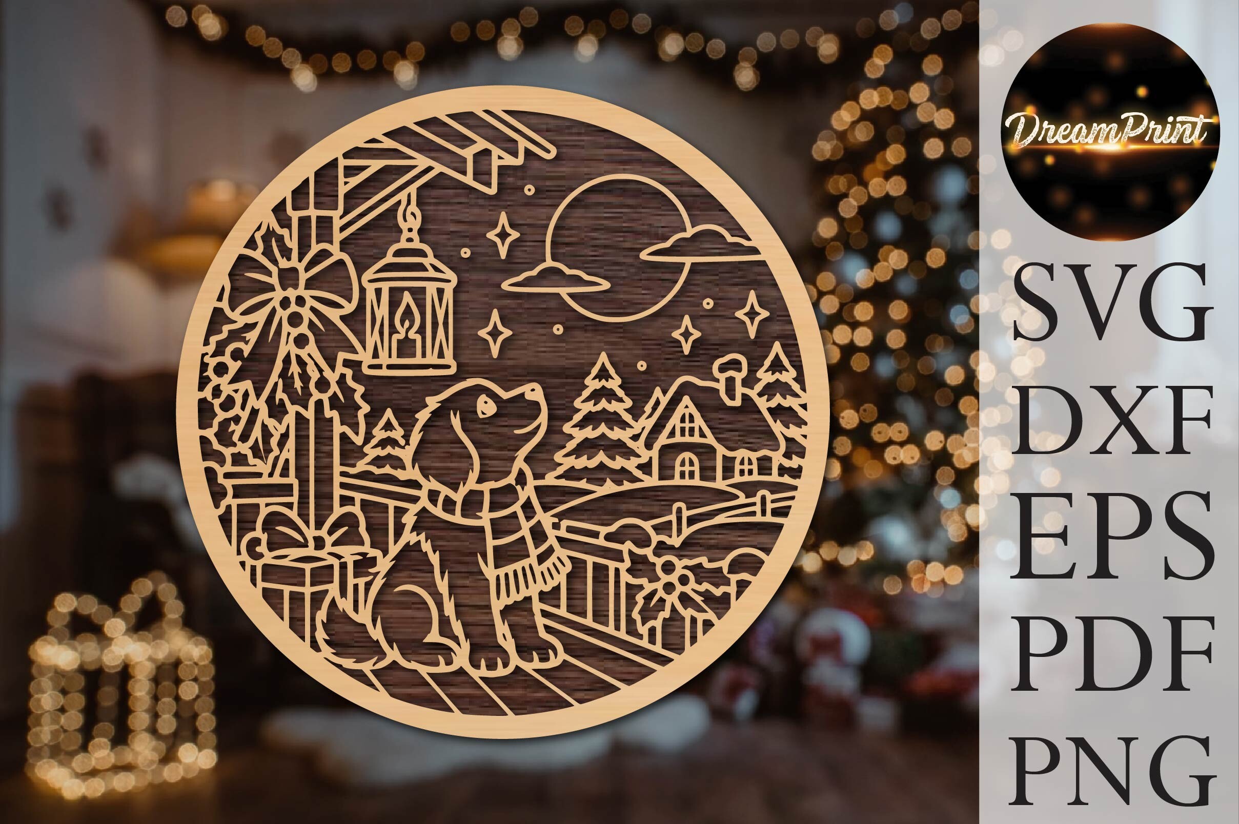 Cozy Christmas Bear SVG