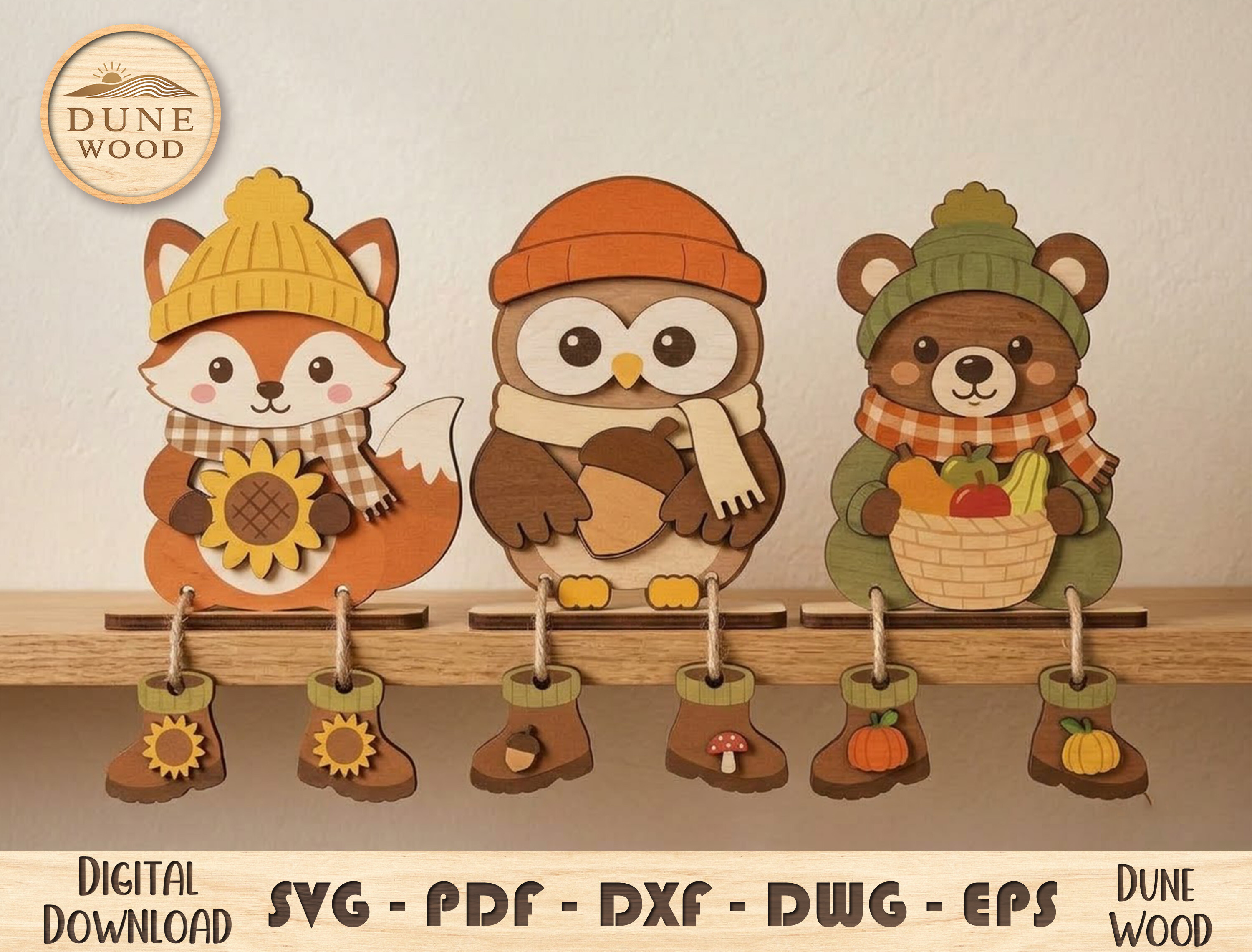 🍂 Cozy Fall Woodland Friends SVG