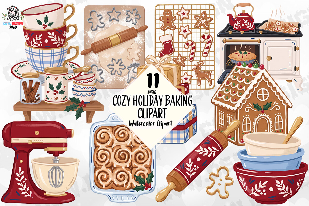 Cozy Holiday Baking PNG