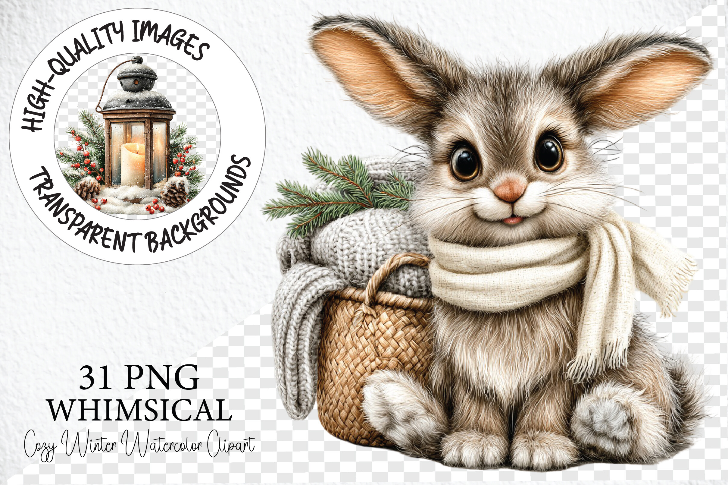 Cozy Winter Watercolor Clipart Set