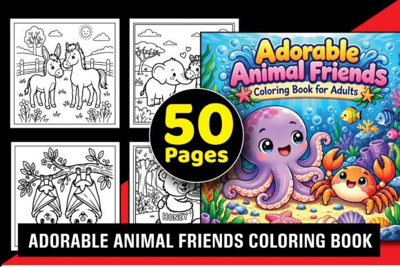 Cute Animal Friends Coloring Book