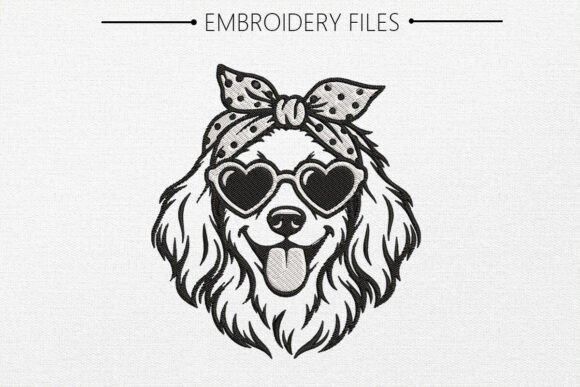 Cute Dog Embroidery Design