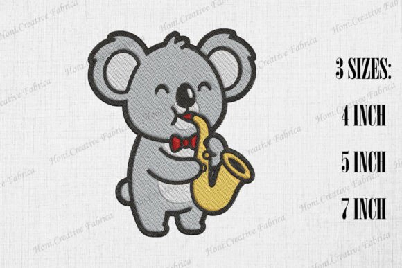 Cute Koala Playing Saxophone