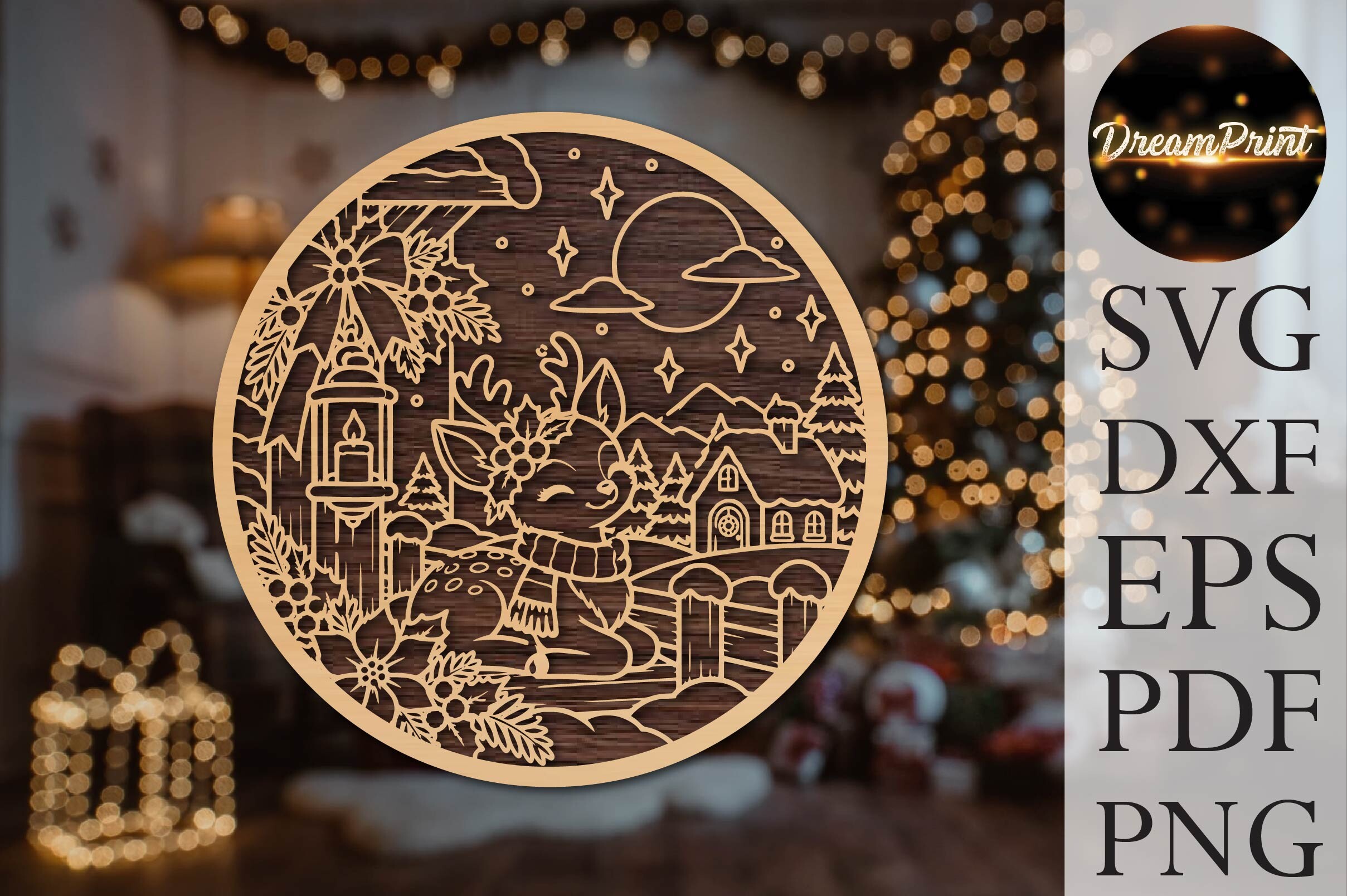 Cute Reindeer Winter SVG