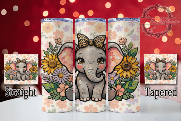 Elephant Leopard Sunflower 20oz Tumbler