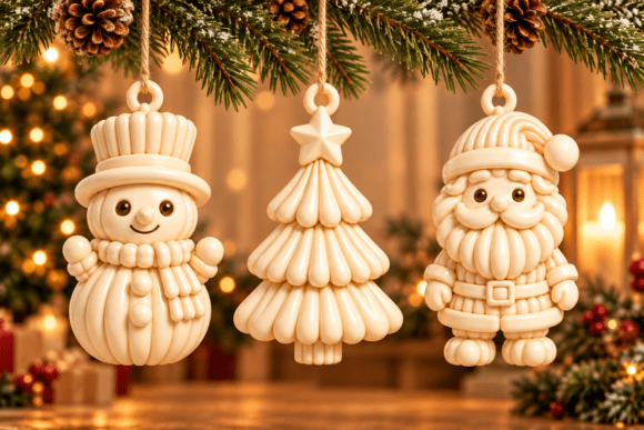 Cute Reindeer Family Christmas 3D STL - 3 Printable Holiday Ornaments - Image 15