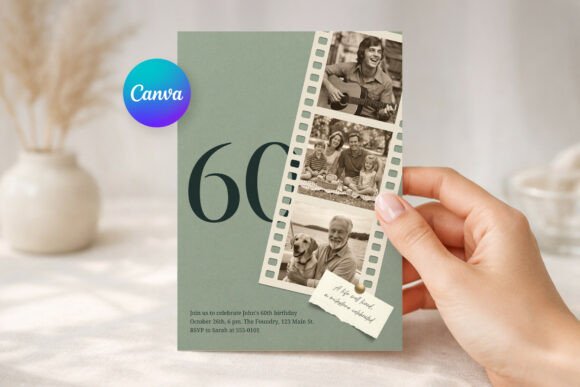 Film Strip Photo Birthday Invitation