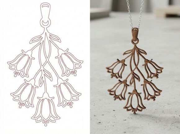 Floral Bell Flower Pendant