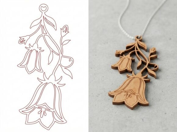 Floral Bell Flower Pendant