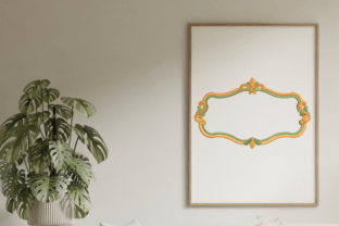 Floral Scroll Frame · Creative Fabrica