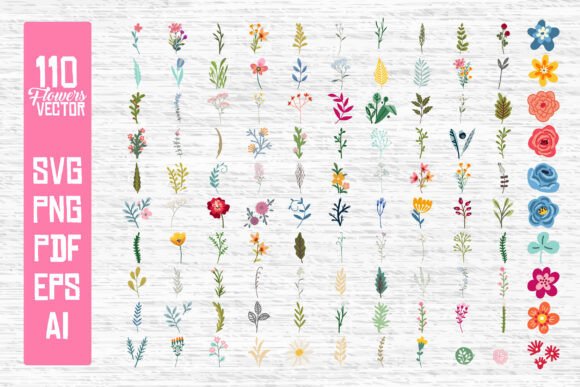 Flowers Svg Bundle, Flower Svg, Floral