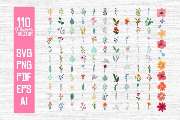 Flowers Svg Bundle, Flower Svg, Floral