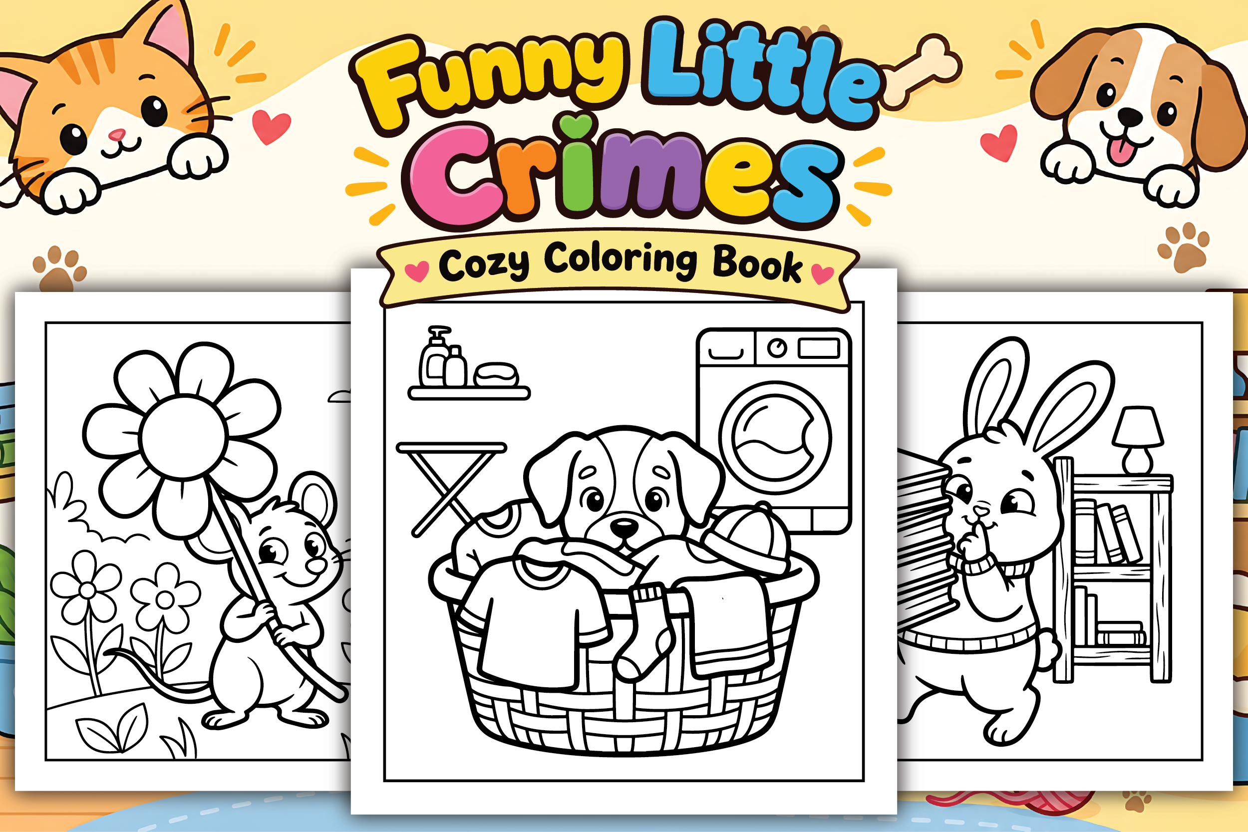 Funny Little Crimes Cozy Coloring Book