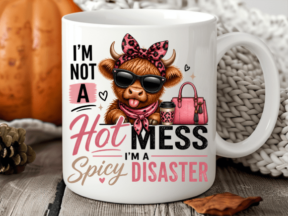Funny Sarcastic Highland Cow Mug Wrap