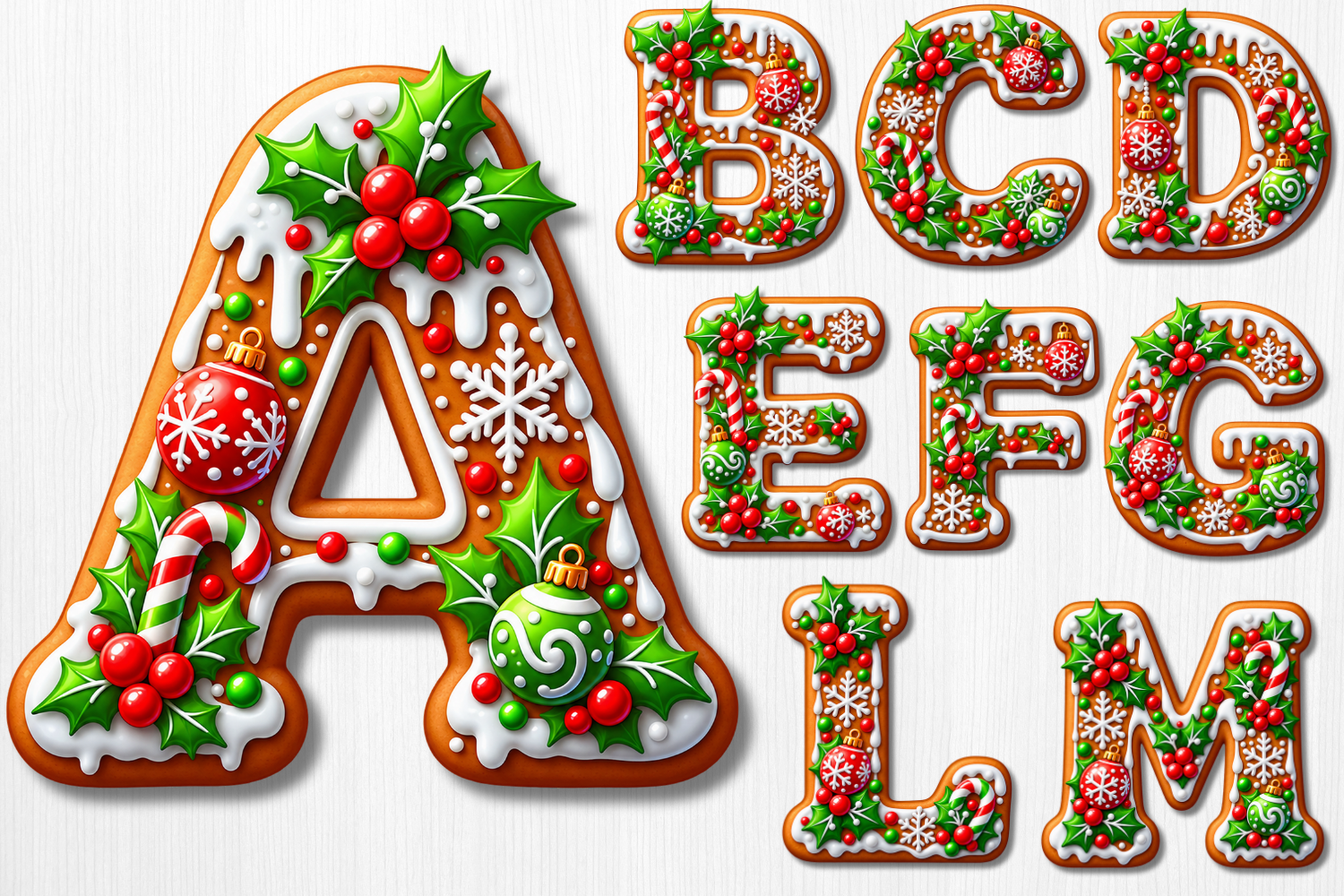 Gingerbread Christmas Alphabet Bundle