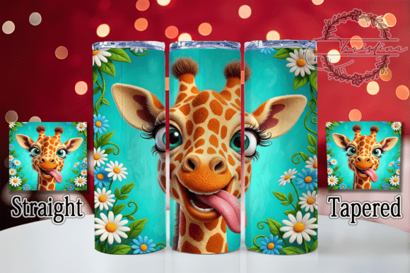 Goofy Giraffe Teal 20oz Tumbler