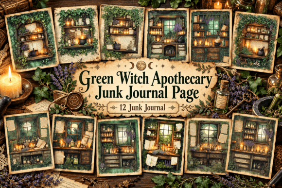 Green Witch Apothecary Junk Journal Page