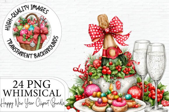 Happy New Year Clipart Bundle