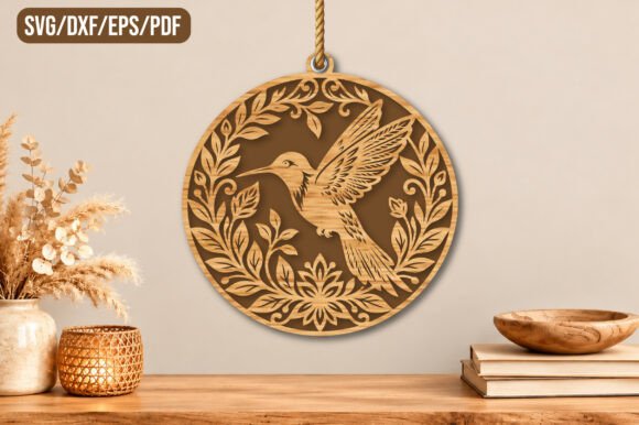 Hummingbird Floral Round