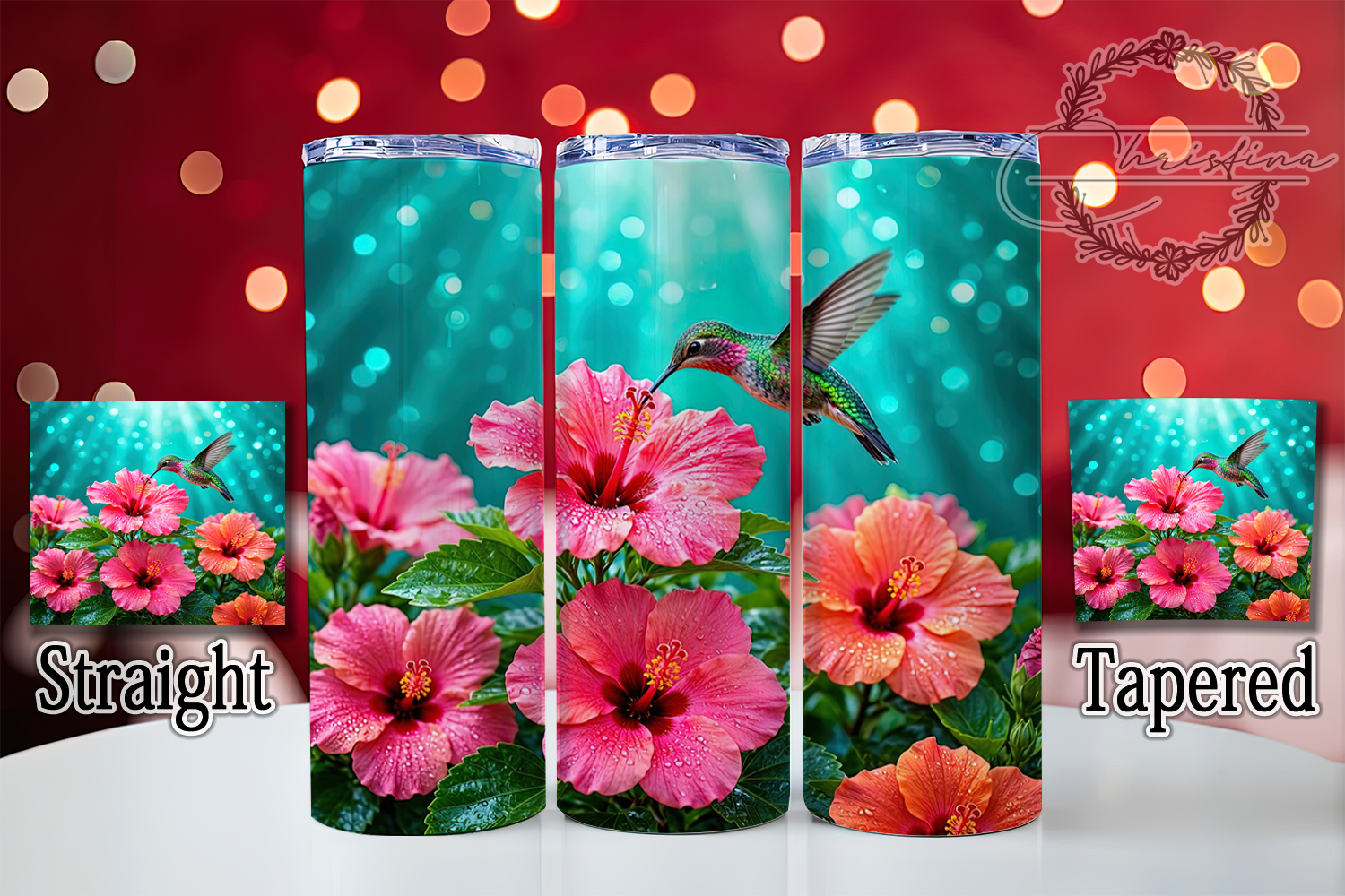 Hummingbird Hibiscus 20oz Tumbler