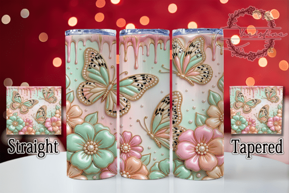 Jeweled Butterfly Pearl 20oz Tumbler