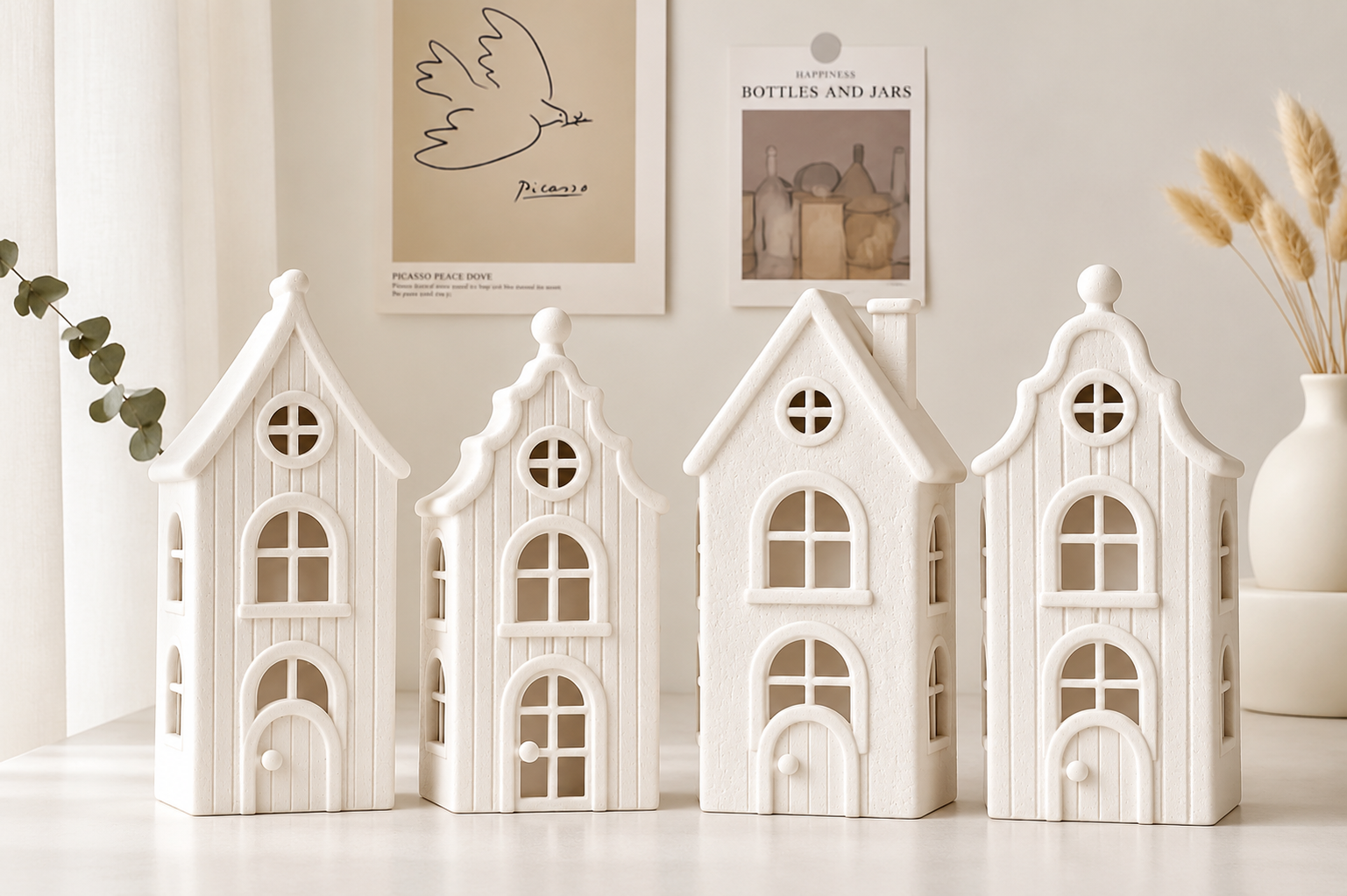 Nordic House Village 3D STL Set – 4 Scandinavian Miniature Houses for 3D Printing - Image 3