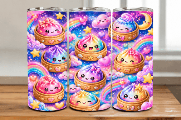 Kawaii Dim Sum Dumpling Tumbler Wrap 20o