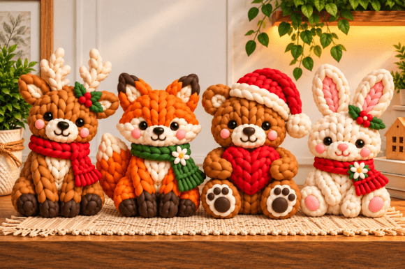 Knitted Christmas Reindeer STL 3D Print – Cozy Nordic Holiday Decor Model - Image 17
