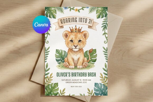 Lion King Birthday Invitation Template