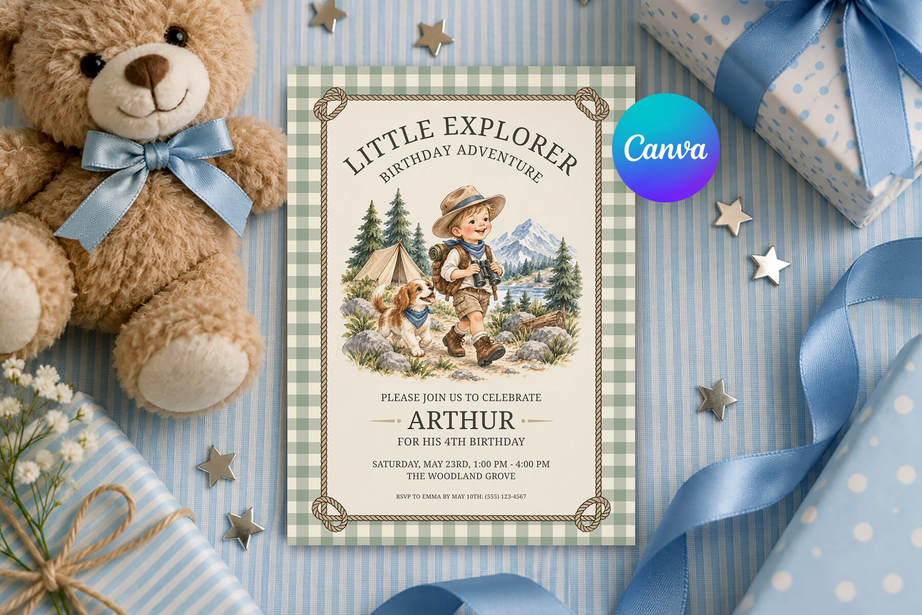 Little Explorer Birthday Invitation