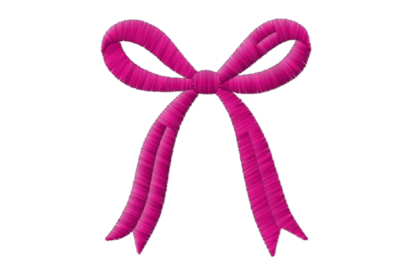 Long Tail Bow Machine Embroidery