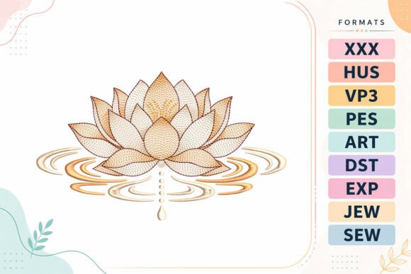 Lotus Flower with Water Ripple