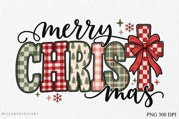 Merry Christmas PNG, Christmas Tree Patt