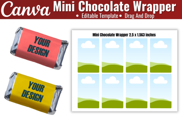 Mini Chocolate Wrapper Template