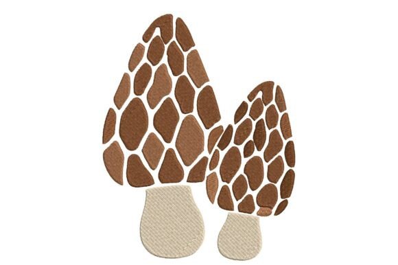 Morel Mushroom Applique Embroidery Desig