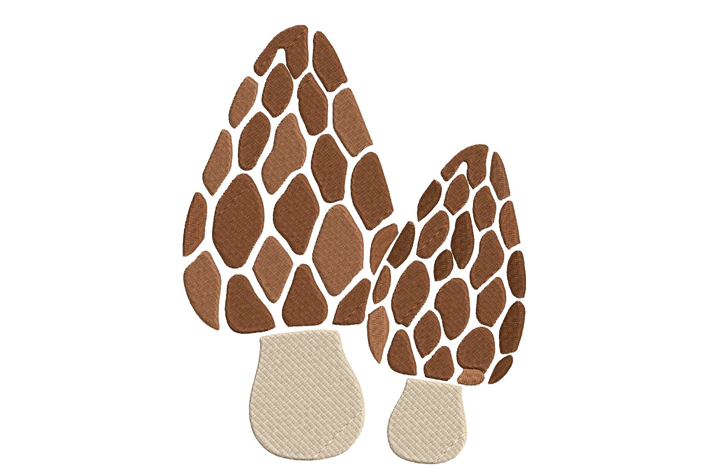 Morel Mushroom Applique Embroidery Desig