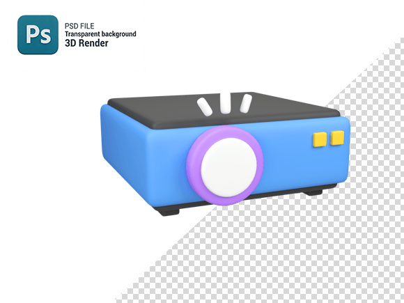 Movie Projector Isolated 3d Render Icon
