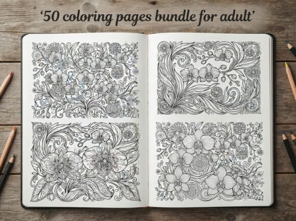 Ornate Tropical Orchid Coloring Pages