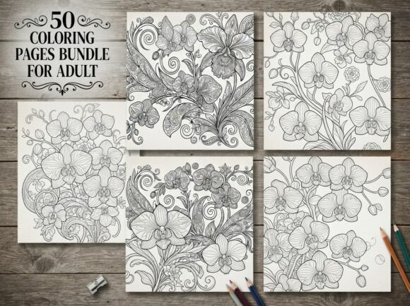 Ornate Tropical Orchid Coloring Pages