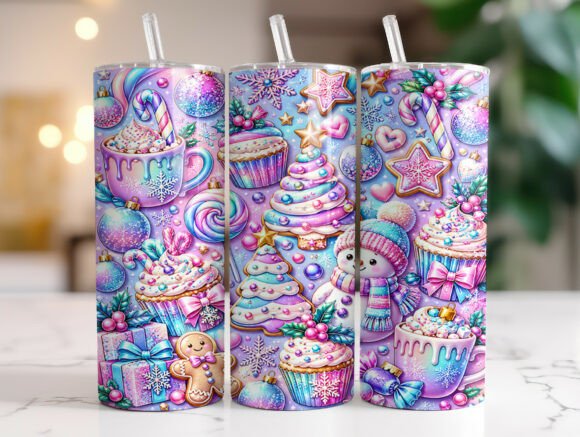 Pastel Christmas Sweets 20oz Tumbler PNG