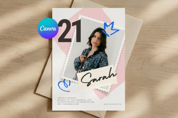 Photo Birthday Invitation Template