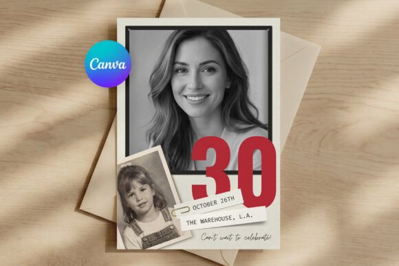 Photo Birthday Invitation Template